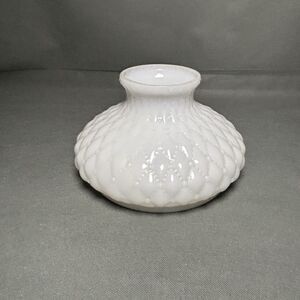 Vintage Milk Glass Lamp Shade Diamond Quilt Pattern Hurricane Shade Replacement
